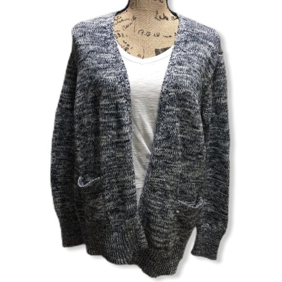 {GAP} Navy Marled Knit Sweater Cardigan - Picture 1 of 7